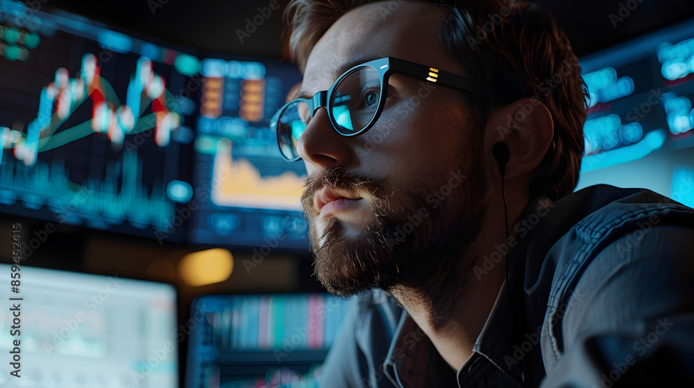 Data analysts who are analyzing current and past stock market graphs to plan future investments. Data analysts who are analyzing current and past stock market graphs to plan future investments.
