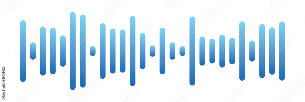 Podcast sound waves set. Waveform pattern for music player, podcast, voise message, music app. Audio wave icon. Equalizer template. Vector illustration isolated on white background in eps 10. Podcast sound waves set. Waveform pattern for music player, podcast, voise message, music app. Audio wave icon. Equalizer template. Vector illustration isolated on white background in eps 10.