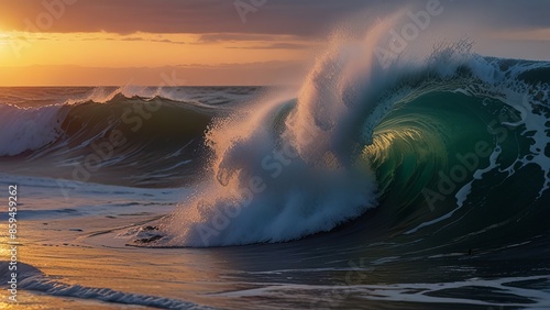 Ocean waves. Nature background.