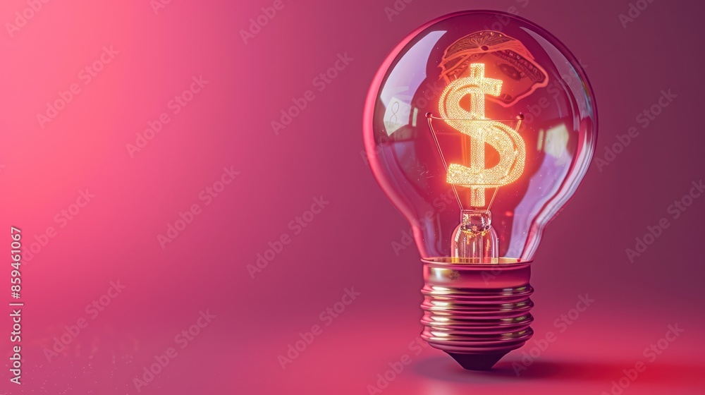 lightbulb with a dollar sign inside, symbolizing innovative investment idea lightbulb with a dollar sign inside, symbolizing innovative investment idea