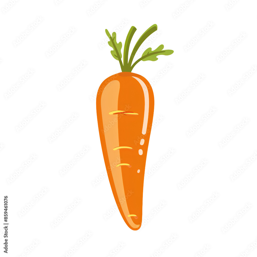 A simple orange carrot on transparent background A simple orange carrot on transparent background