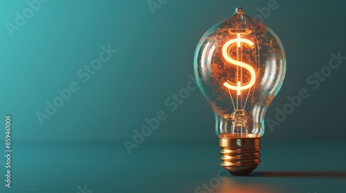 lightbulb with a dollar sign inside, symbolizing innovative investment idea