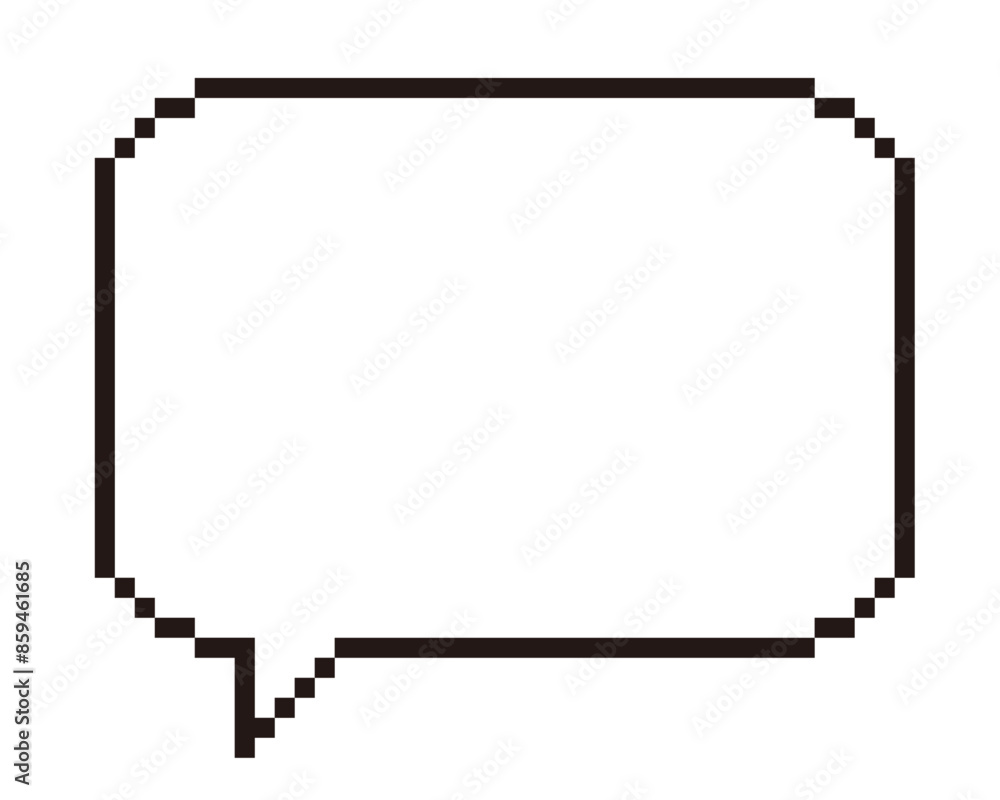 ドット絵風の吹き出し スクエア ドット絵風の吹き出し スクエア