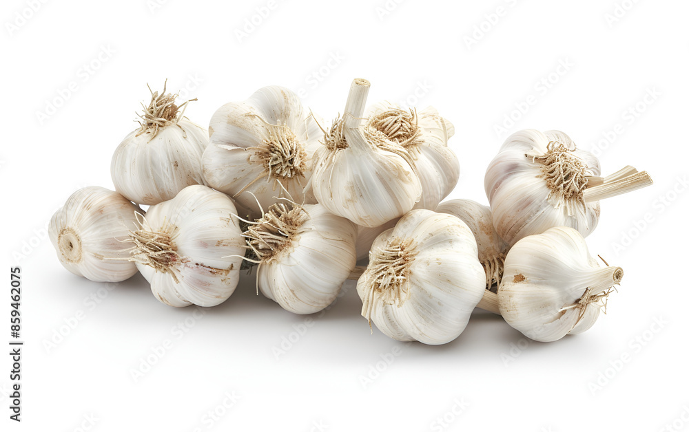 Garlic over A White Background Garlic over A White Background