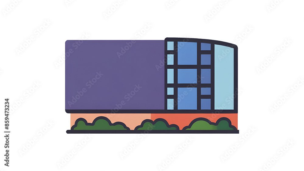 This icon represents a modern-style building with a simple design, suitable for use in apps or websites to depict urban buildings. This icon represents a modern-style building with a simple design, suitable for use in apps or websites to depict urban buildings.