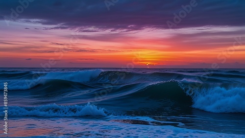 Ocean waves. Nature background.