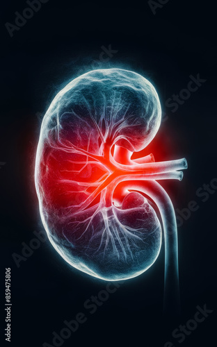 Medical X-Ray of Human Kidneys in High Definition photo