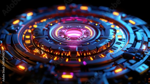 Turbine Engine. Aviation Technologies. Aircraft jet engine detail during maintenance. ai generated