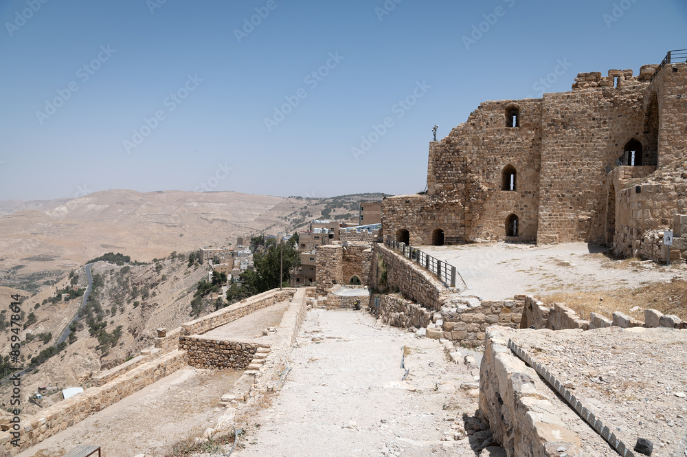 Vista del interior del castillo de Al Karak en Jordania. Vista del interior del castillo de Al Karak en Jordania.