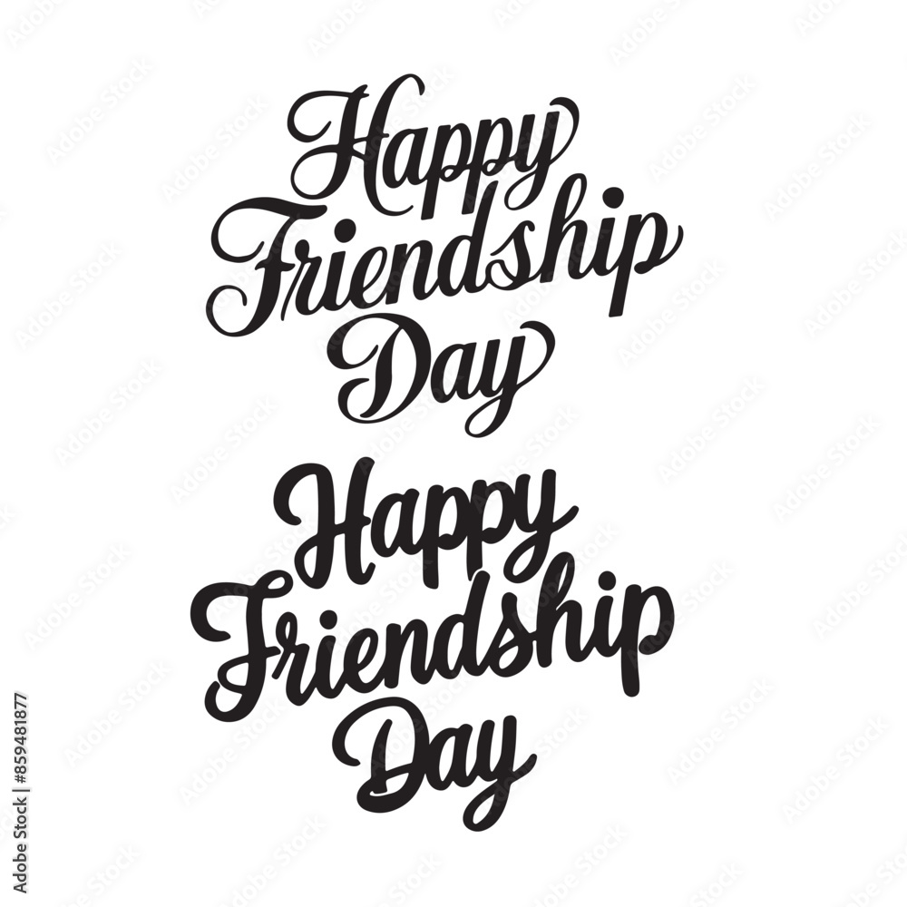 happy friendship day calligraphy vector illustrator design happy friendship day calligraphy vector illustrator design