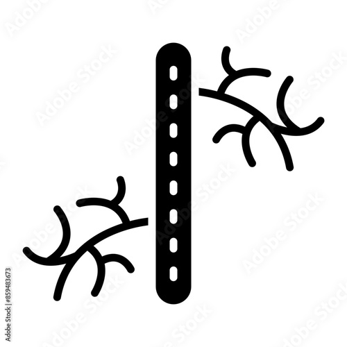 Artery Vector Glyph Icon