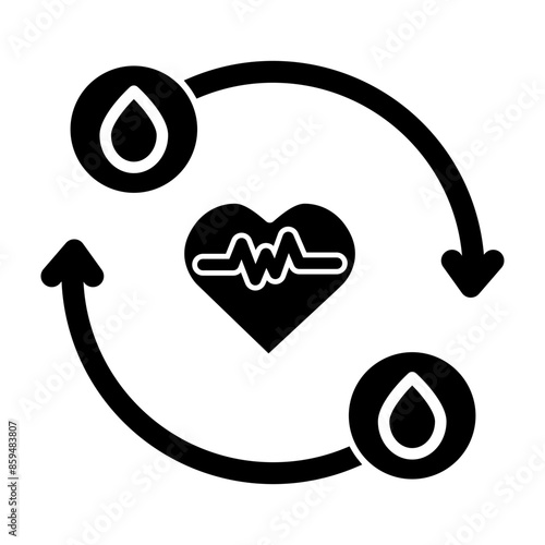 Blood Transfusion Vector Glyph Icon
