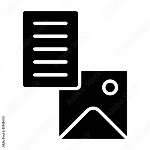 Text To Image Vector Glyph Icon