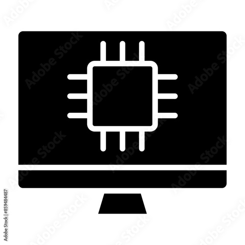 Computer science Vector Glyph Icon