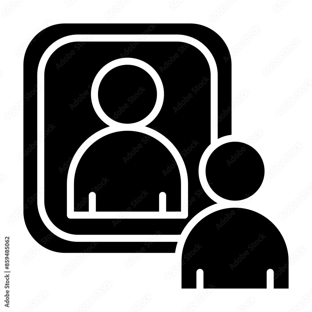 Self Reflection Vector Glyph Icon Self Reflection Vector Glyph Icon