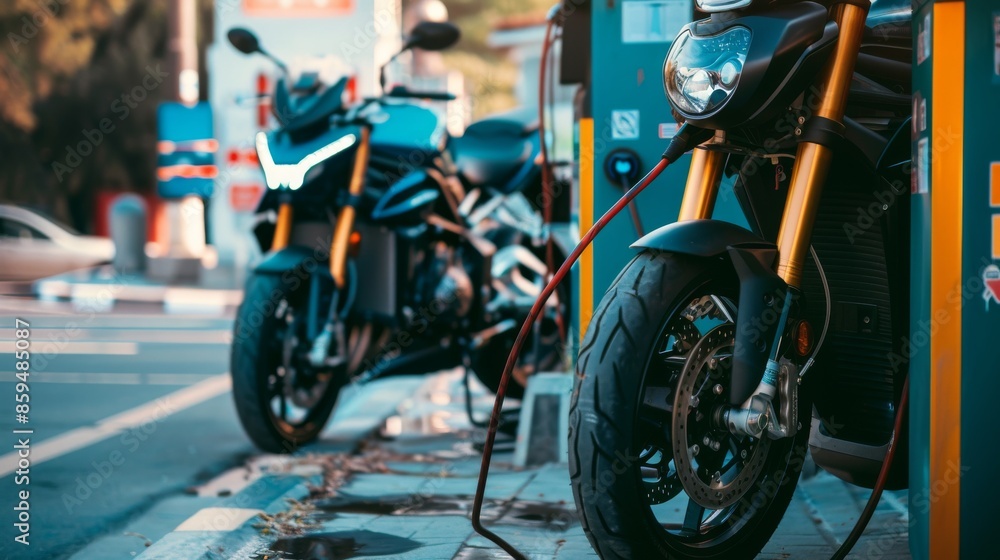 close up engine Motorbike charge Generative AI close up engine Motorbike charge Generative AI