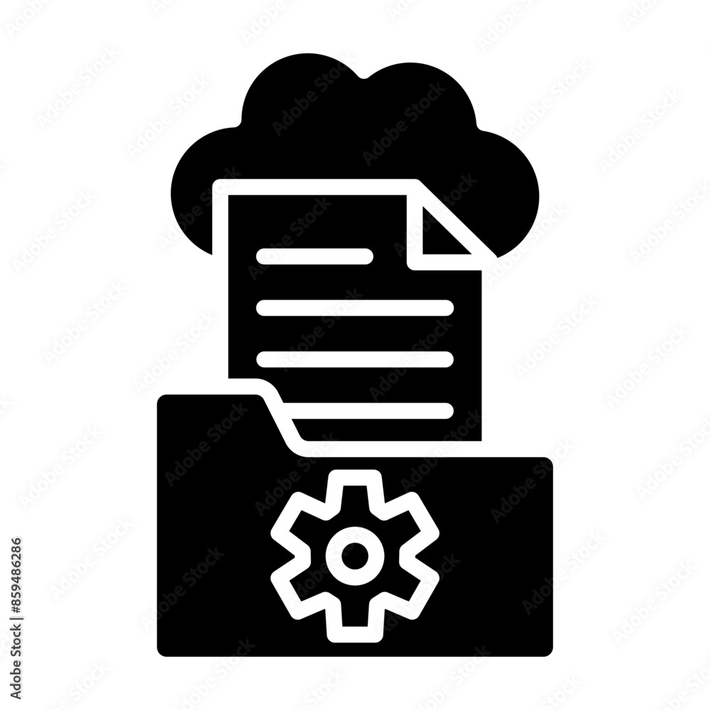 Digital Asset Management Vector Glyph Icon Digital Asset Management Vector Glyph Icon
