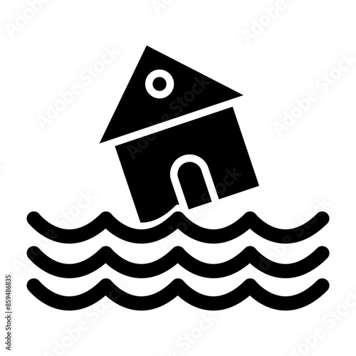 Flood Vector Glyph Icon