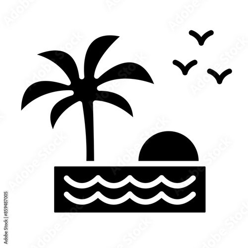 Oasis Vector Glyph Icon