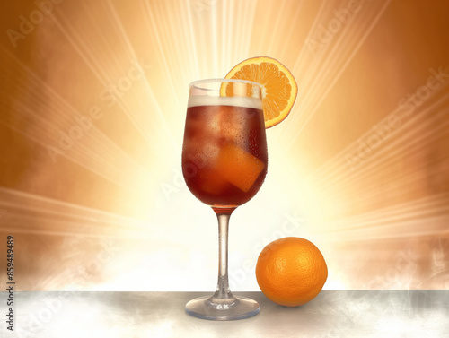 A refreshing Aperol spritz ...