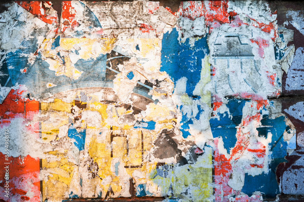 Fototapeta premium Abstract paper texture background. street paper broken poster