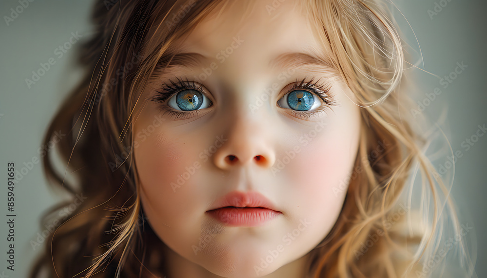 Jolie petite fille ressemblant à une poupée Jolie petite fille ressemblant à une poupée