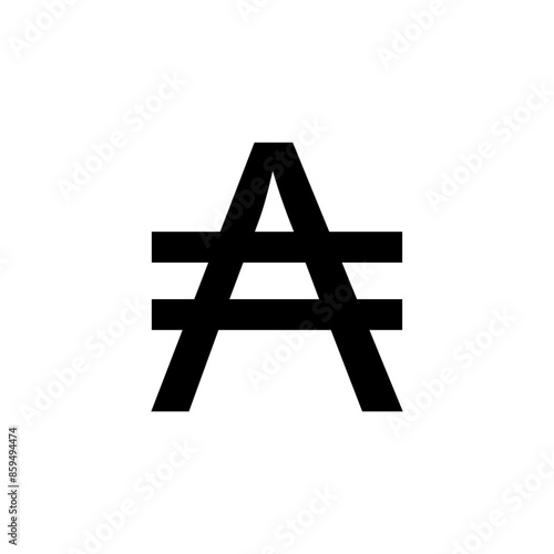 austral symbol coin icon vector illustration eps