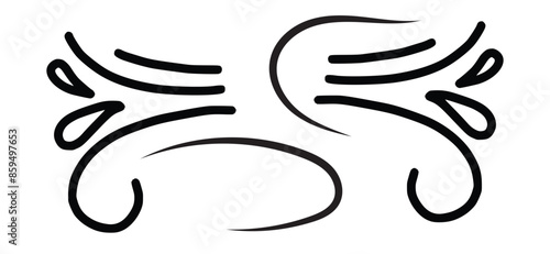 Hand drawn wind vector illustration