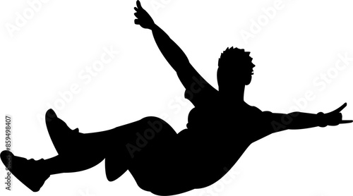 silhouette of a person crowd surfing photo