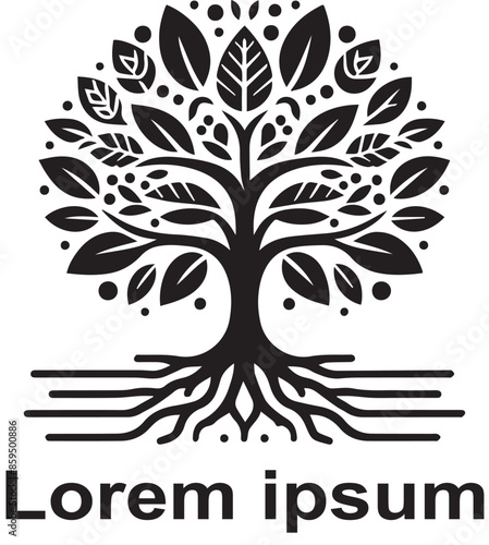 wellness tree logo design 