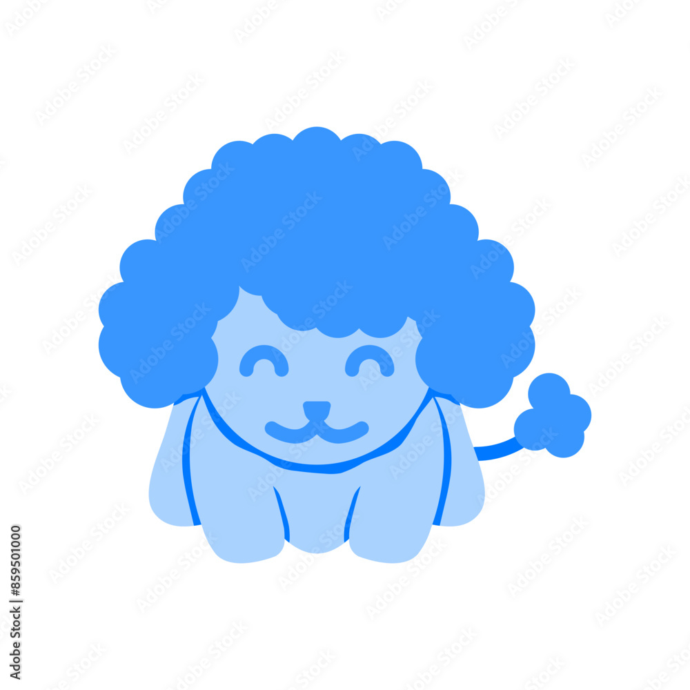 Cute Dog Blue Flat Cute Dog Blue Flat