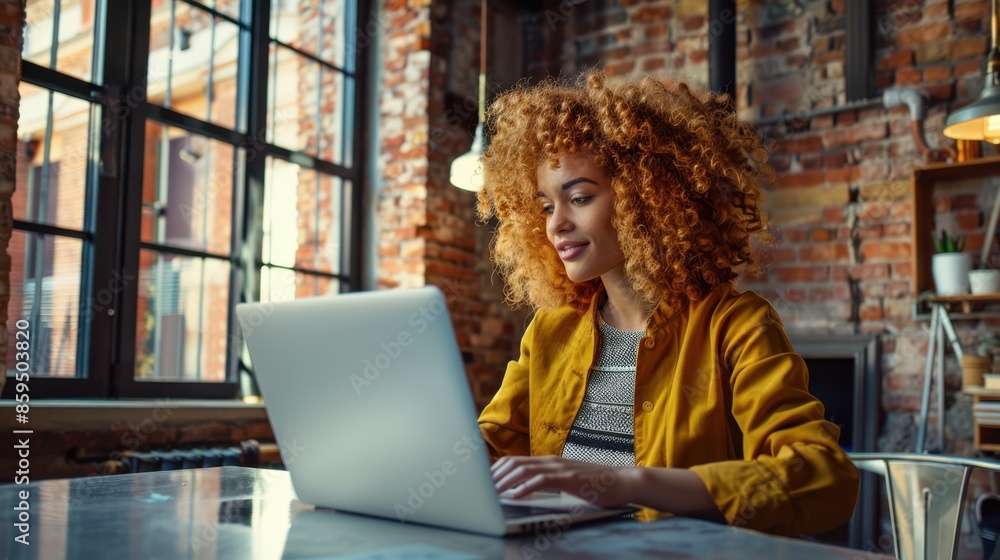 The Woman Using Laptop The Woman Using Laptop