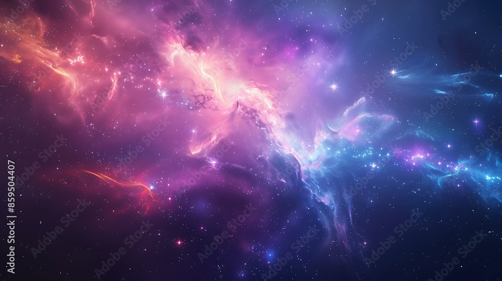 Cosmic Nebula in a Starry Night Cosmic Nebula in a Starry Night