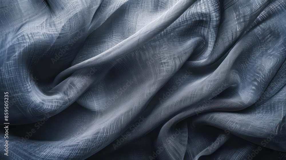 Obraz premium Moonstone Grey Abstract Texture with Gradient and Ombre Effects, Elegant and Modern Fabric Design with Sleek and Sophisticated Aesthetic
