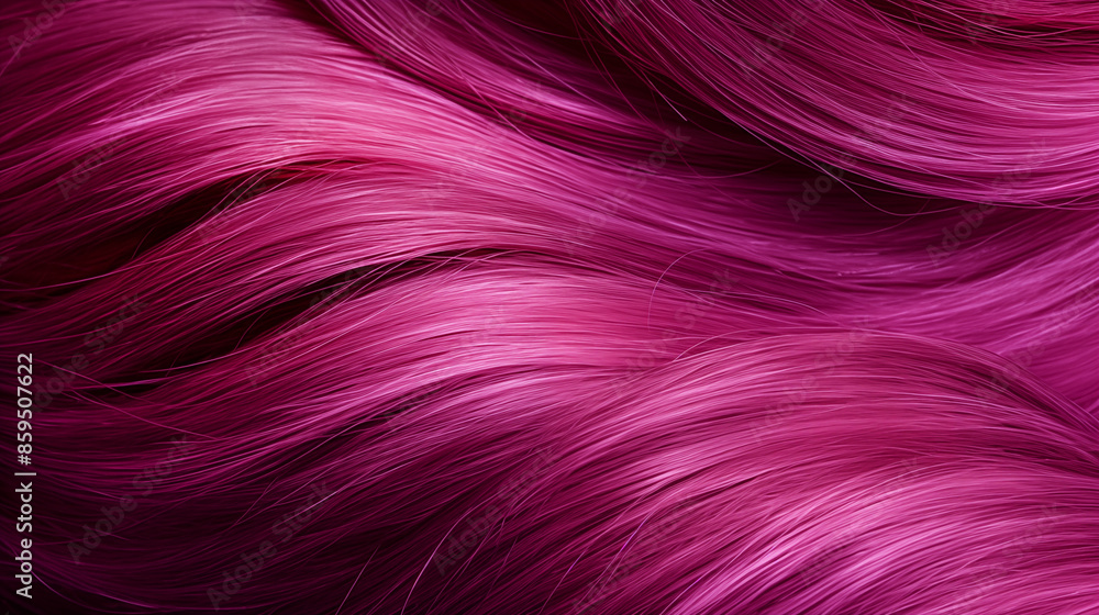 Close-up of Luscious Pink Hair, Smooth and Vibrant Texture Close-up of Luscious Pink Hair, Smooth and Vibrant Texture