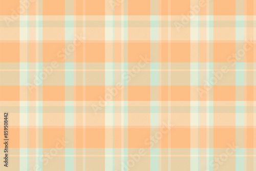 Tee textile fabric check, mexico background tartan seamless. Femininity texture vector plaid pattern in orange and light colors.