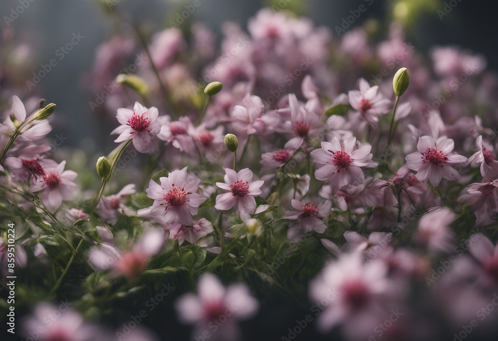 Creeper with spring season flowers isolated on transparent background Creeper with spring season flowers isolated on transparent background