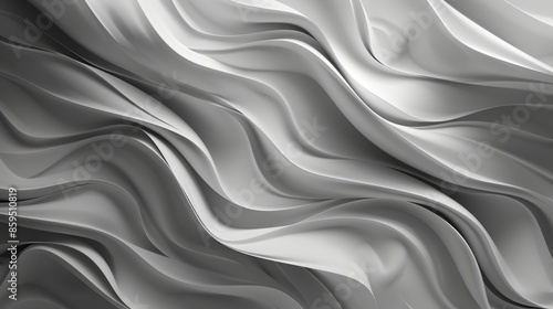 Soothing Grey Wave Background for Design Projects Generative AI