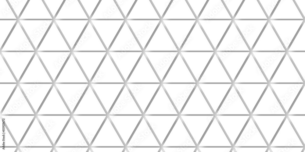 White triangle ceramic tile wall texture background vector illustration. Abstract white geometric triangle 3D background. Vector Illustration. Seamless pattern of triangle tiles in gray colors.