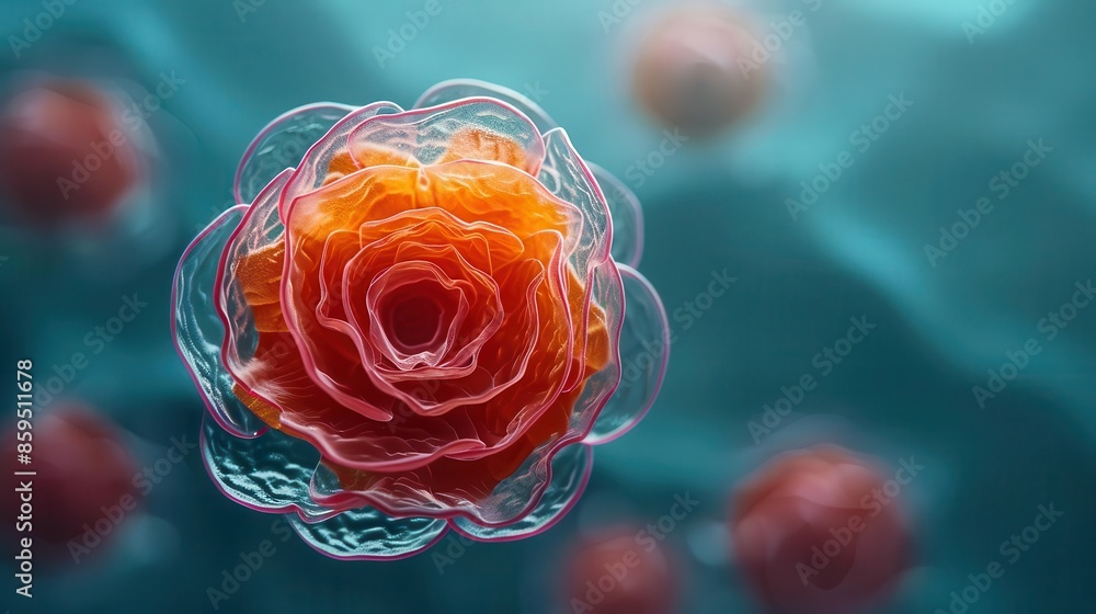 G1 phase of interphase, top view, depicting cell growth and preparation ...