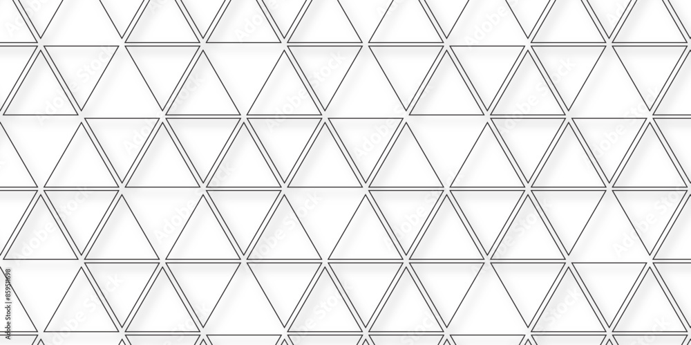 Seamless abstract vector geometric pattern with lines white and gray texture background. White Triangle brick wall background. Stylish monochrome background design Seamless abstract vector geometric pattern with lines white and gray texture background. White Triangle brick wall background. Stylish monochrome background design