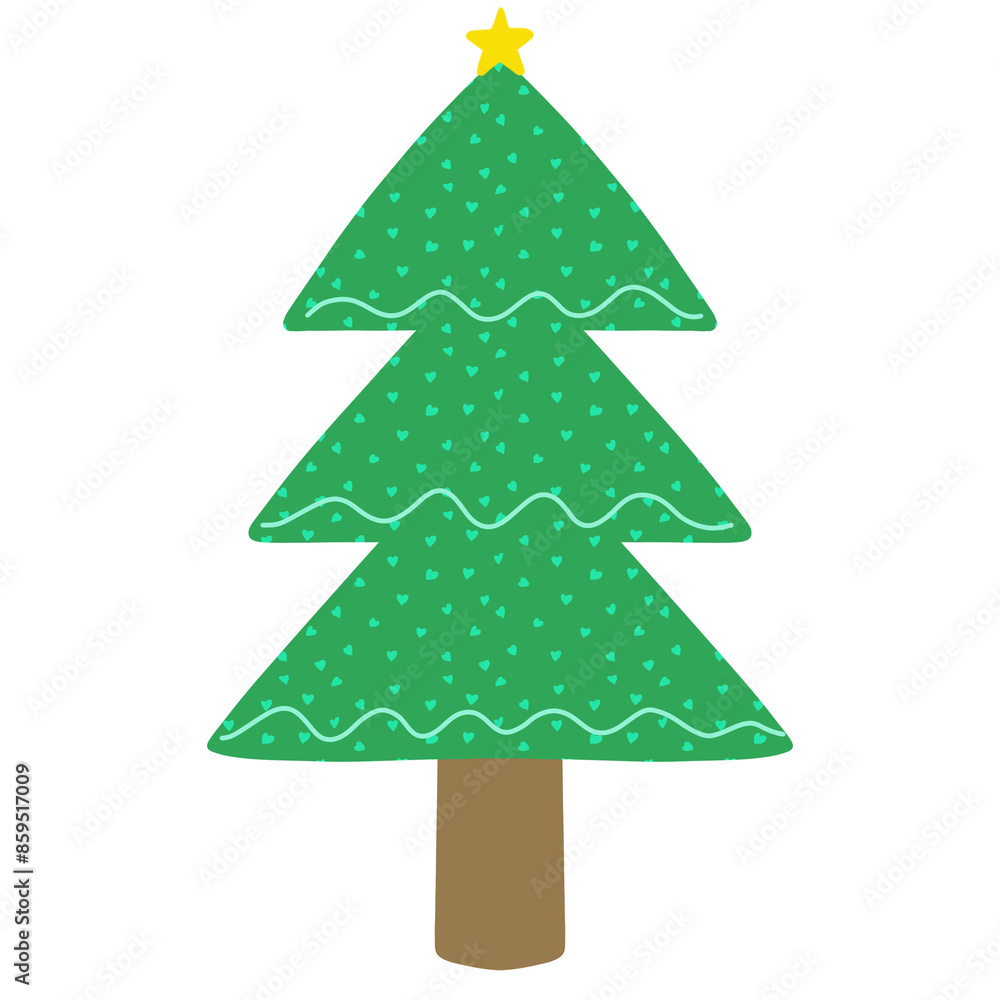 Fototapeta premium christmas tree illustration