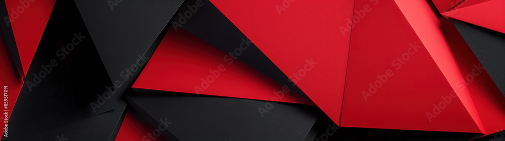 Abstract Red and Black Geometric Background Closeup Abstract Red and Black Geometric Background Closeup