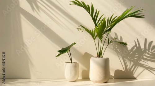 Minimalist Indoor Plants with Shadows