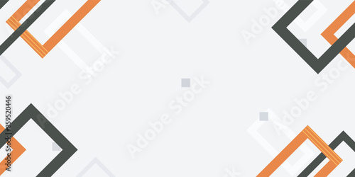Bright black banner with a trend orange stripes