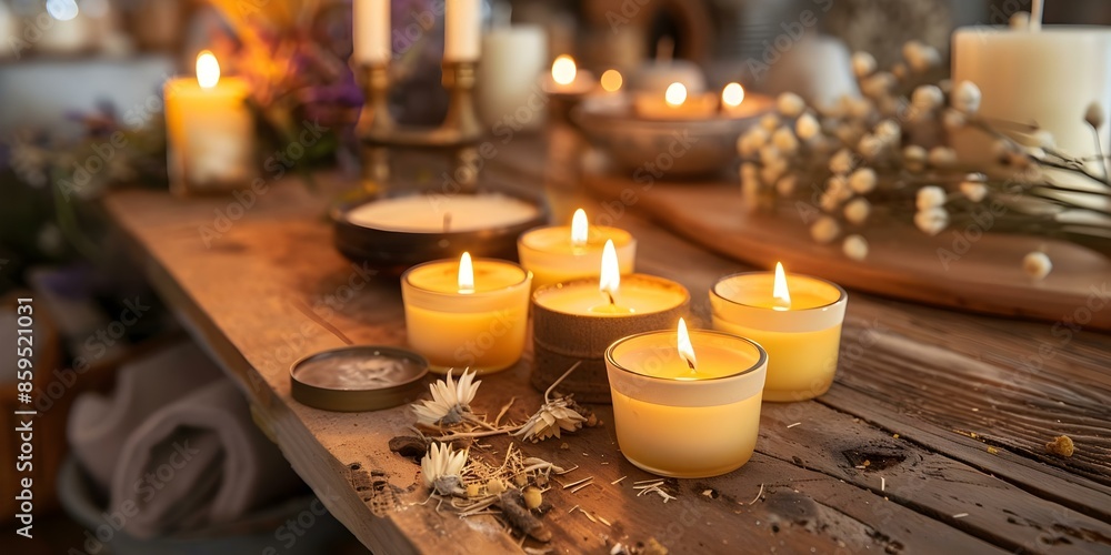 Soy Wax Candle Making Kits with Fragrance Oils and Wicks Create Homemade Candles. Concept DIY Candle Making, Aromatherapy, Home Decor, Handcrafted Gifts, Relaxation Soy Wax Candle Making Kits with Fragrance Oils and Wicks Create Homemade Candles. Concept DIY Candle Making, Aromatherapy, Home Decor, Handcrafted Gifts, Relaxation