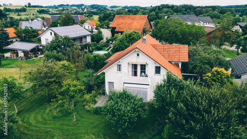 Wallpaper Mural Private houses in the countryside of Germany, Bavaria, Aerial view from a drone Torontodigital.ca