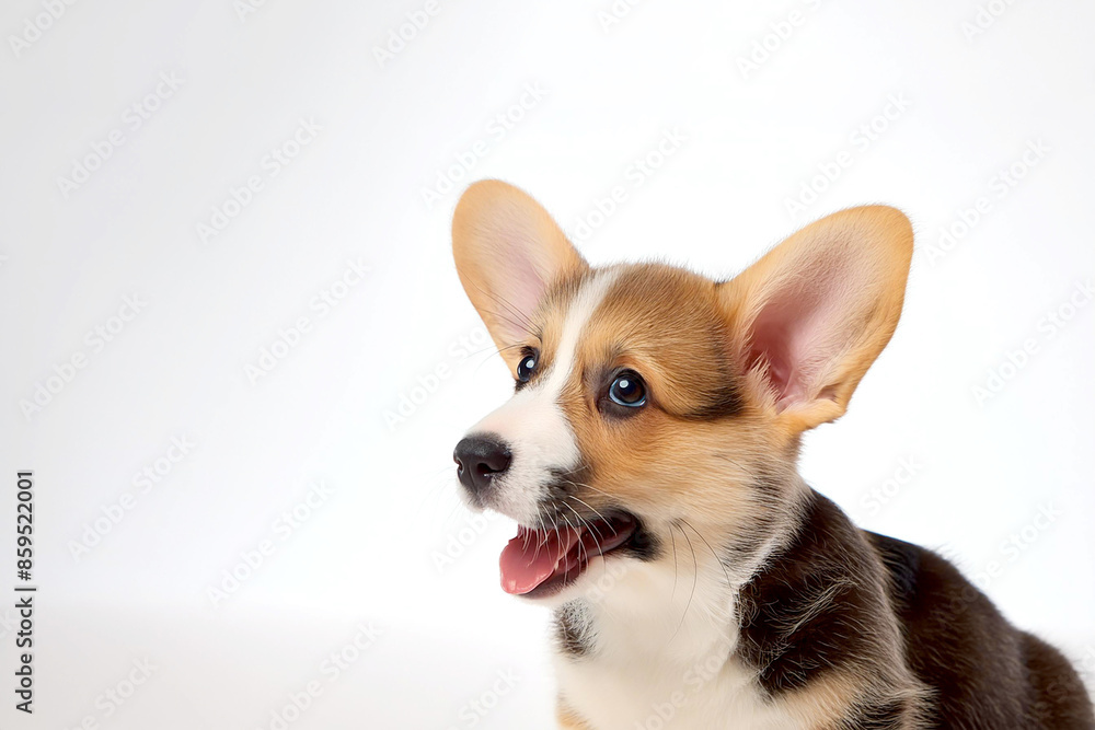 Welsh Corgi Pembroke vor weissem Hintergrund Welsh Corgi Pembroke vor weissem Hintergrund