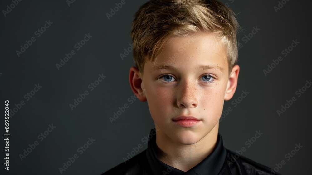 Complete, uncut studio photo of a young referee Complete, uncut studio photo of a young referee
