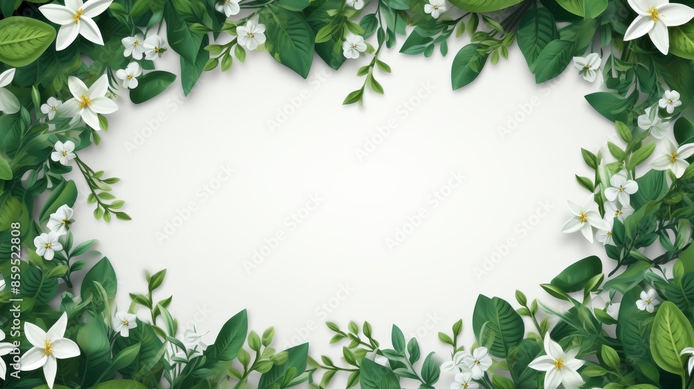Floral wedding invitation mockup on white background for bridal save the date card design Floral wedding invitation mockup on white background for bridal save the date card design